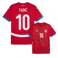 Fotballdrakt Herre Serbia Dusan Tadic #10 Hjemmedrakt EM 2024 Kortermet